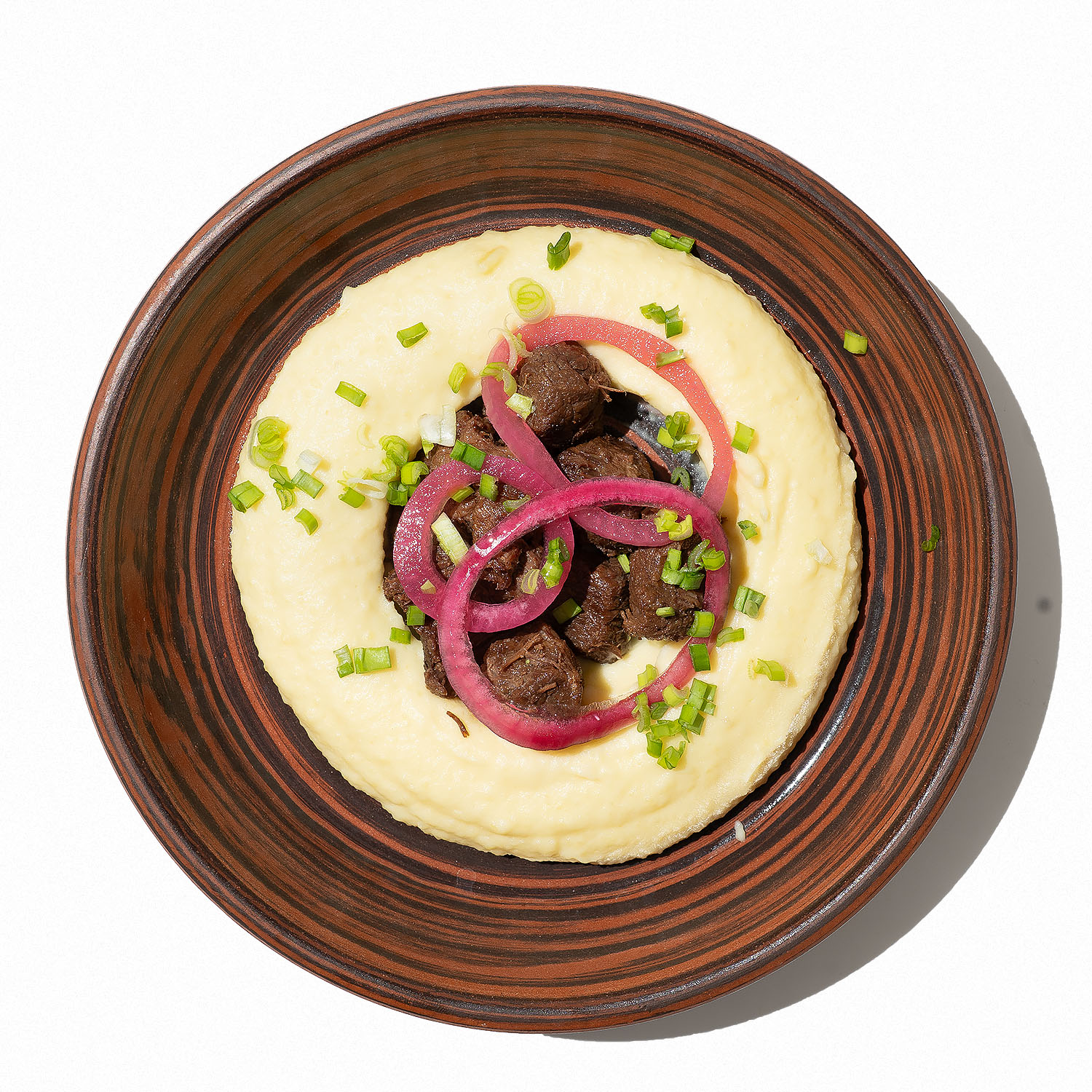 Тушеная конина с пюре