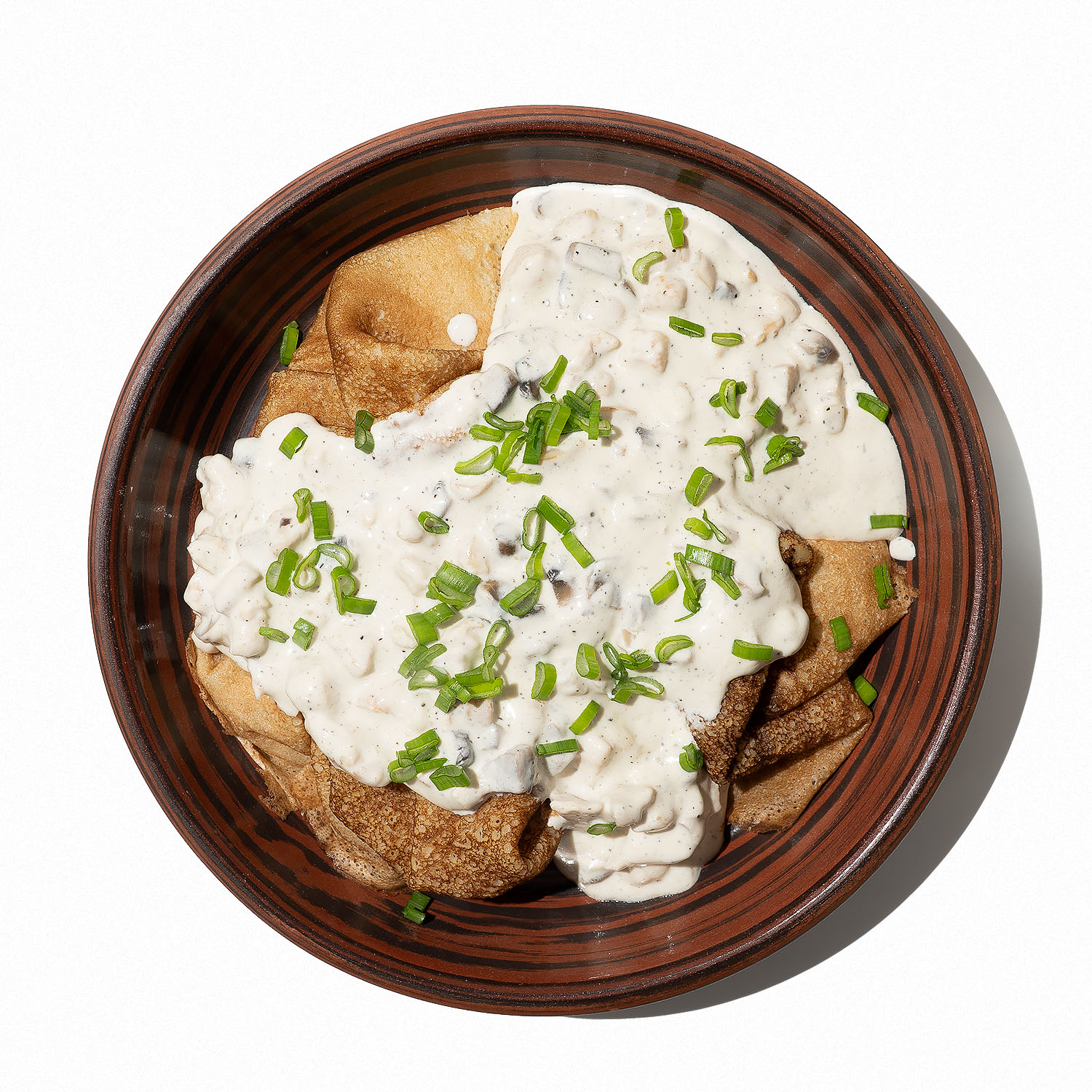 Блины с курицей и грибами